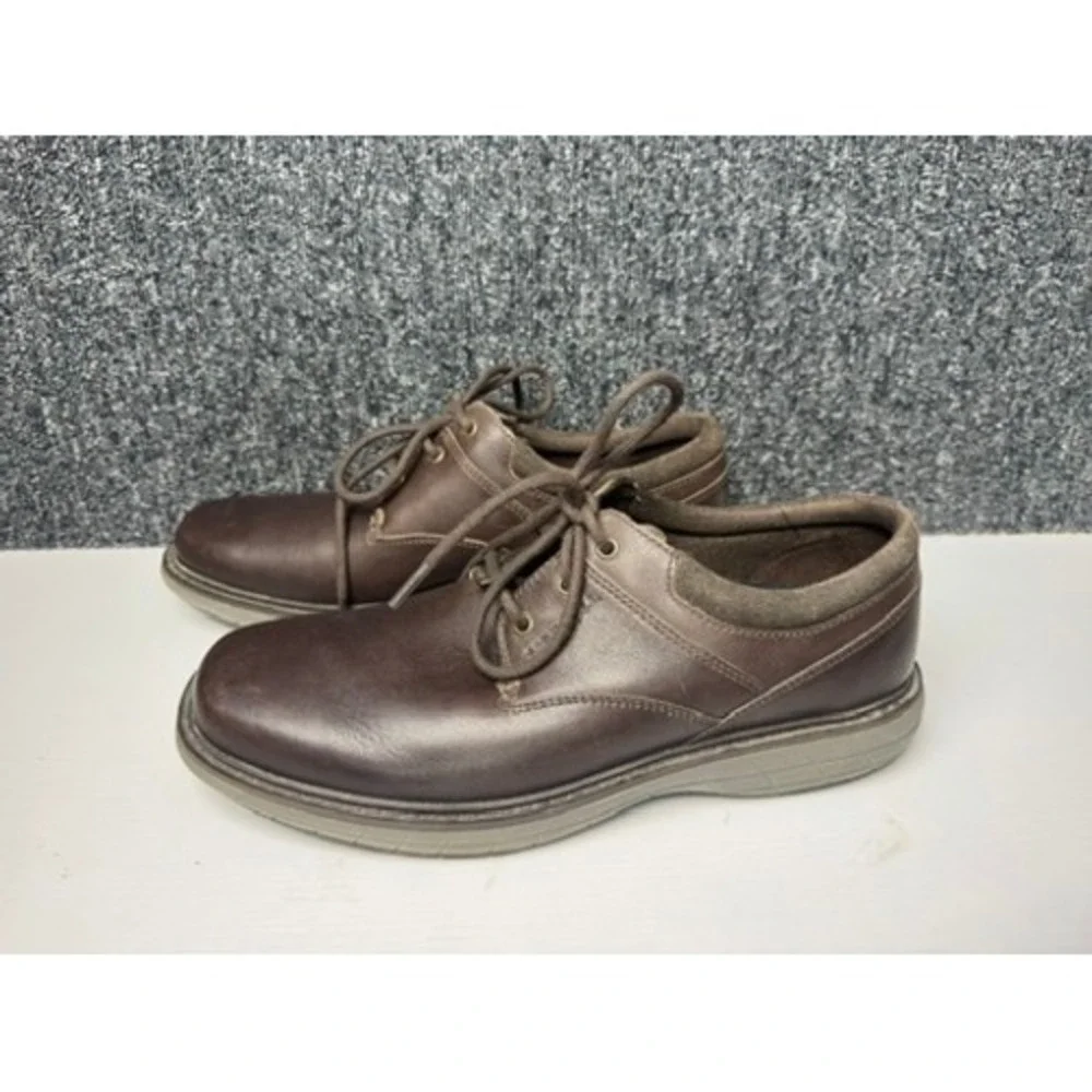 Merrell World Vue Oxford Sneakers Men Sz 10.5 Brown Leather Casual Comfort Shoes